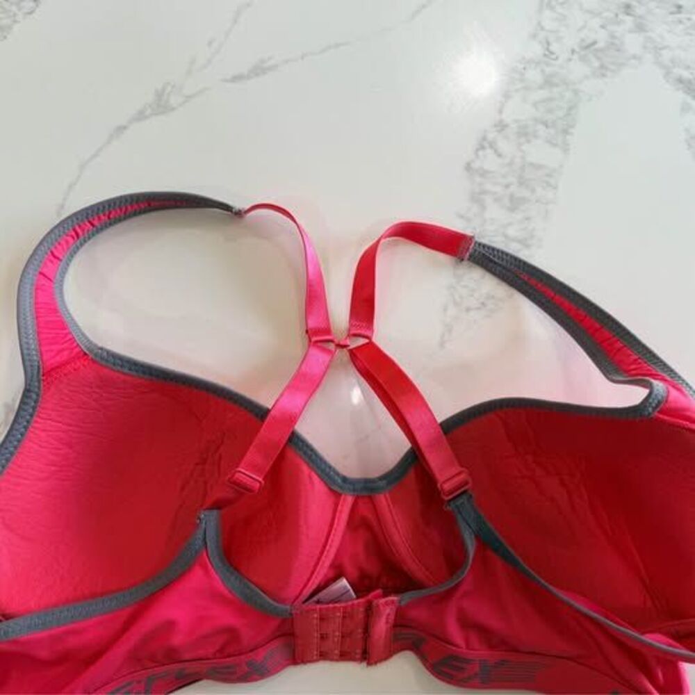 Bra Reflex 3X Molded Cup Sports Bra – Pink/Gray C7345 - Picture 4 of 7
